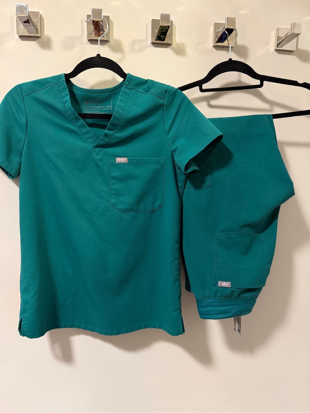 Figs Caribbean blue  scrub set XS XXS